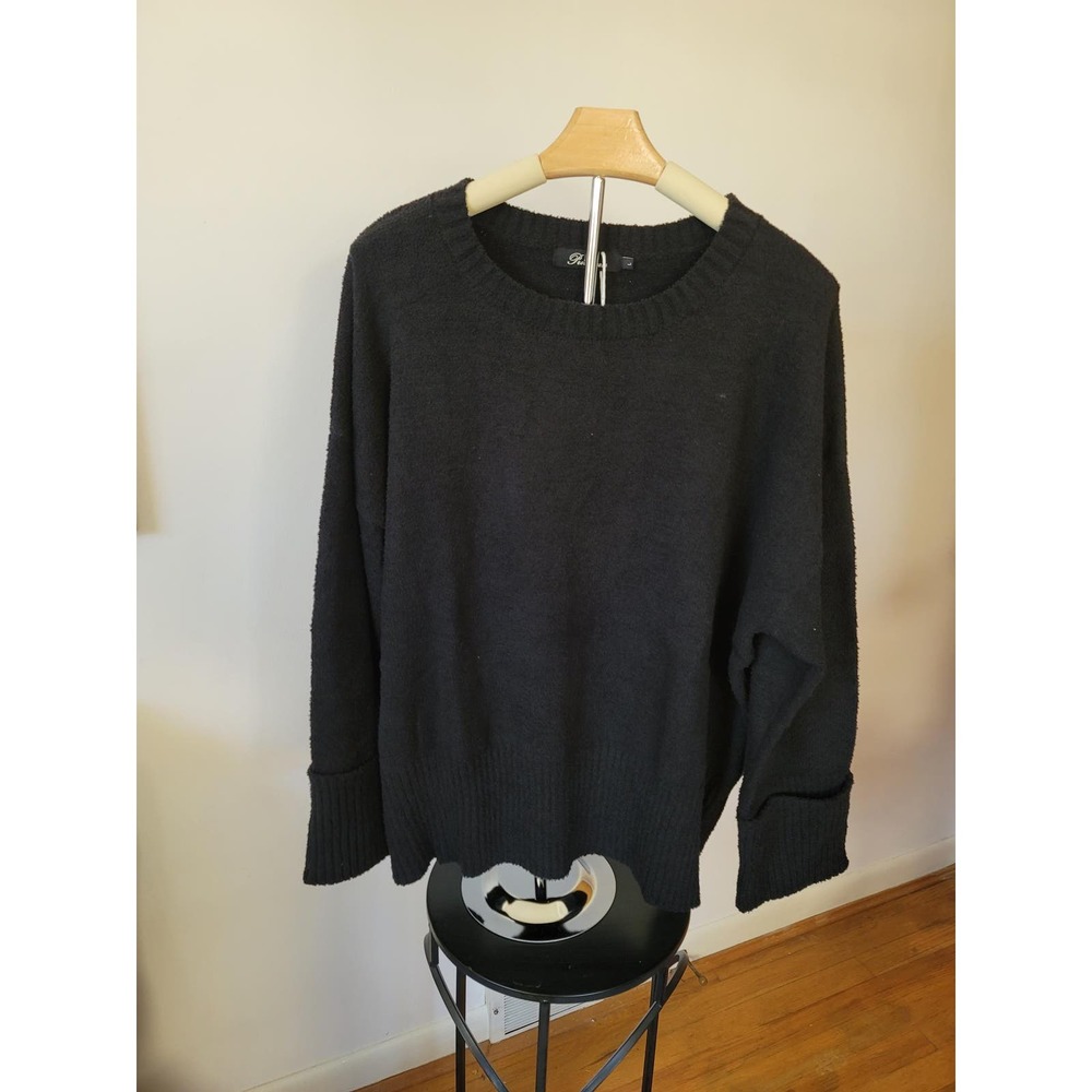 NEW Prinbara Black Knit Sweater Women Size Large